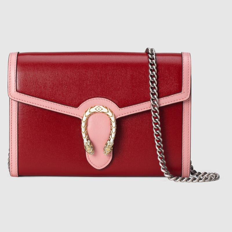 Gucci Dionysus Mini Chain Bag Shoulder Bag 401231 Dark red and pink